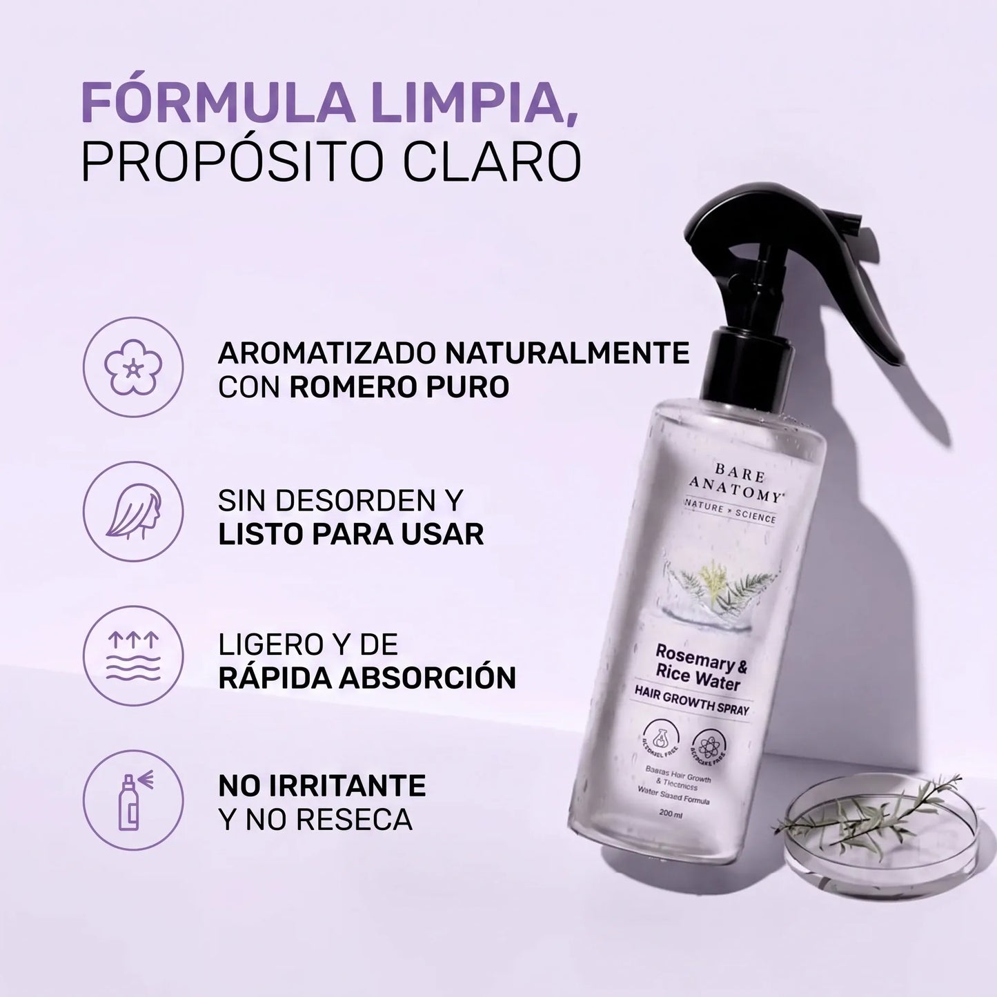 Spray agua de arroz