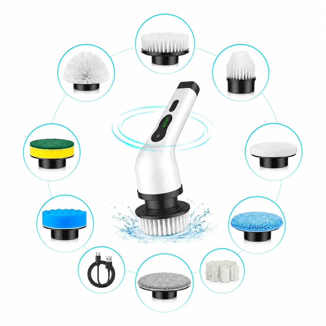 MultiClean Pro™ Cepillo Eléctrico 9 en 1